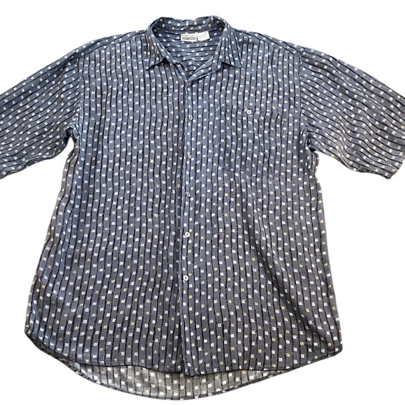 Basic Editions Retro Men’s Geo Print Rayon Short Sleeve Casual Shirt Size XXL - Picture 1 of 7